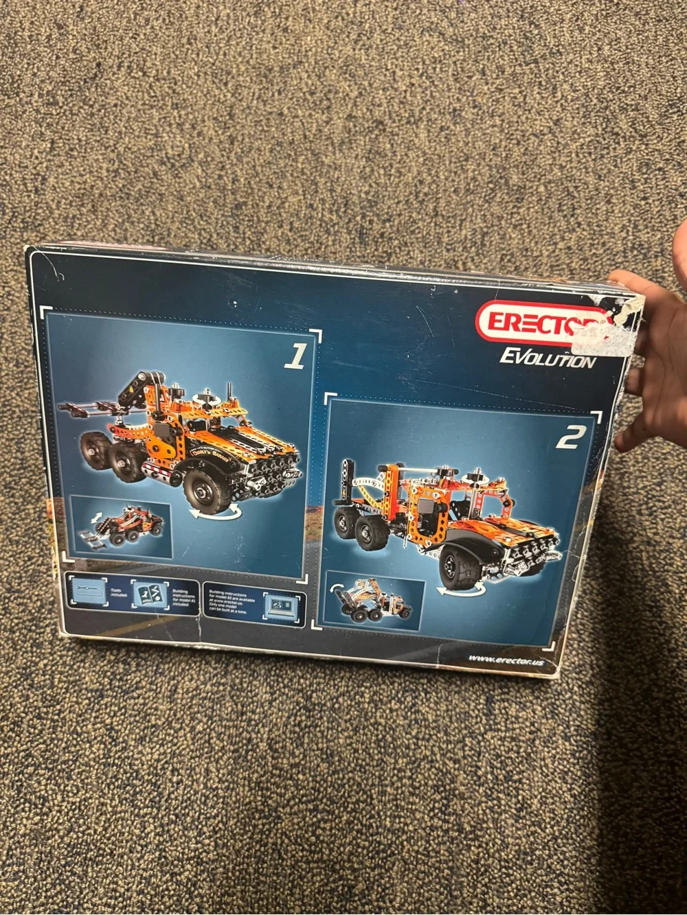 Erector Evolution Orange Construction Truck Building Set